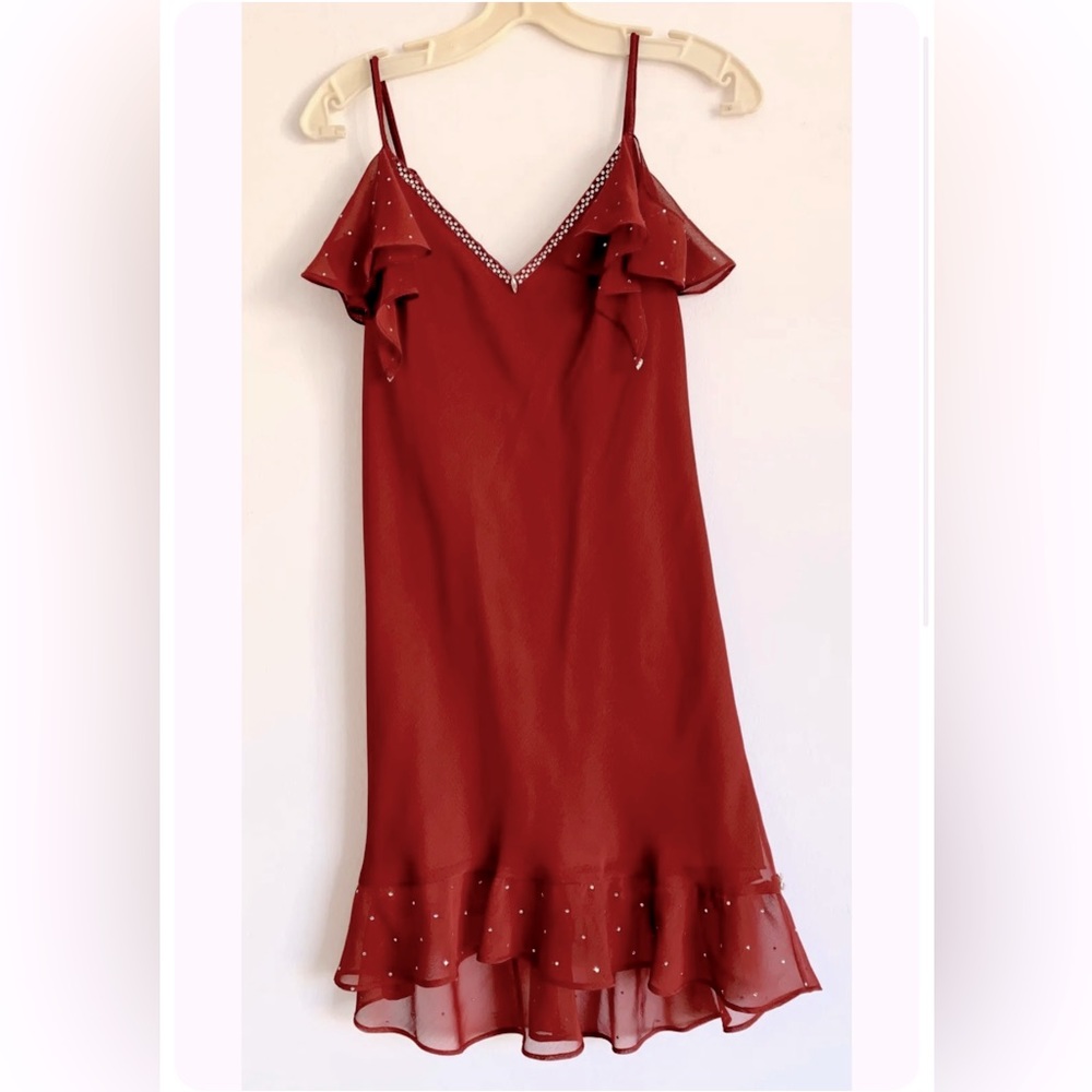 Skating Dress-Chelsea Nites Ladies Lined Chiffon Dress + Mirella Bodysuit size 4